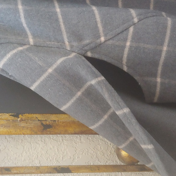 Chico's Plush Cape Jacket w/ Windowpane  Print - Picture 12 of 13